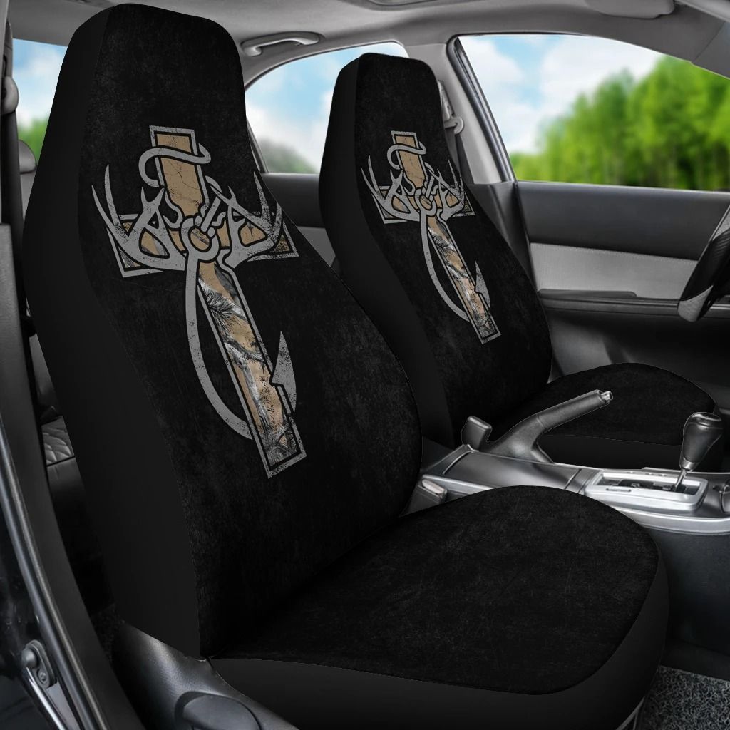 226THHHT-HUNTING FAITH & FISHING CAMO CAR SEAT COVERS