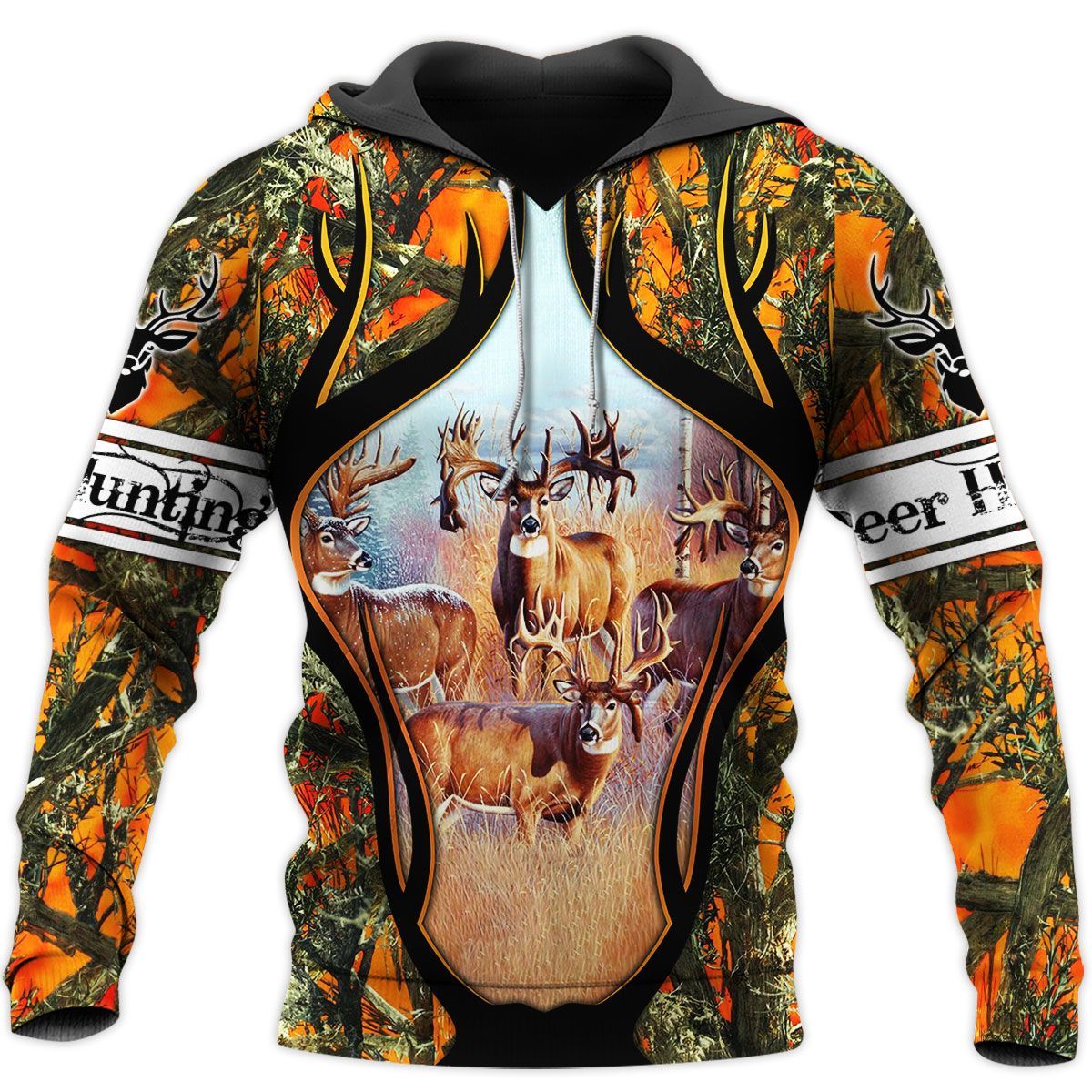 319THHHT-Deer Hunting Camo 3D All Over Printed Shirts