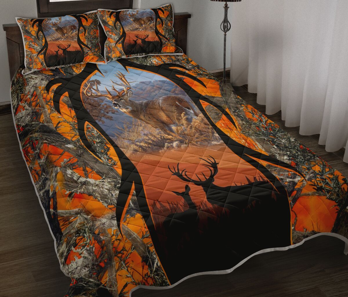 171CNVANMLDS – Deer Hunting Quilt Bed Set