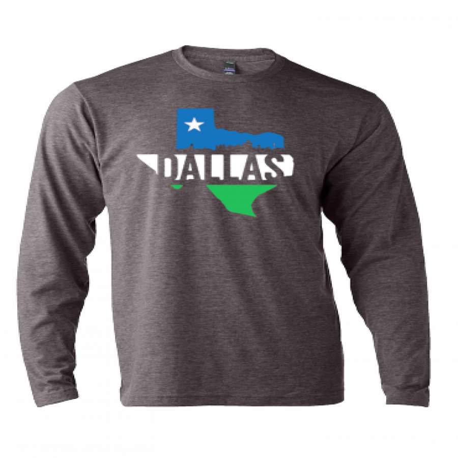 Dallas Silhouette Skyline Long Sleeve