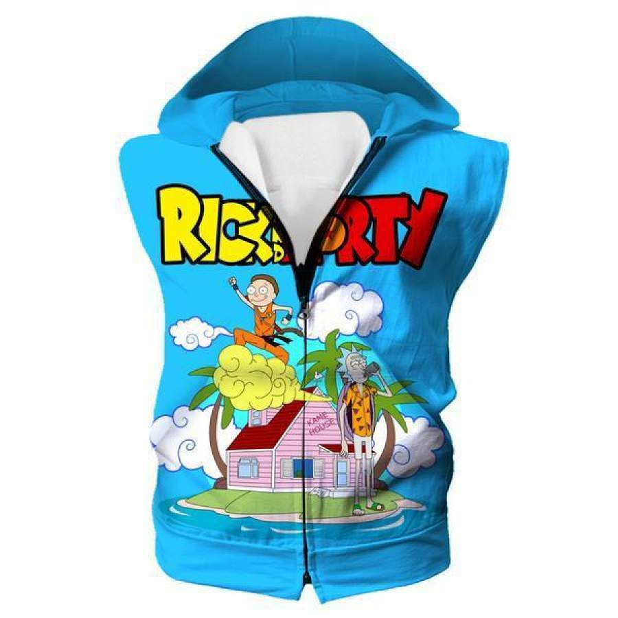 Rick and Morty x Dragon Ball Hooded Tank – Crossover Hoodie