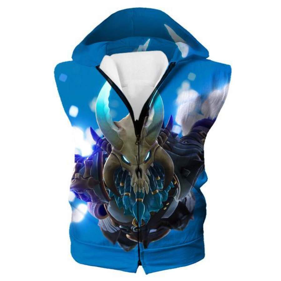 Blue Fortnite Ragnarok Skin Hooded Tank -Fortnite Battle Royale Clothing