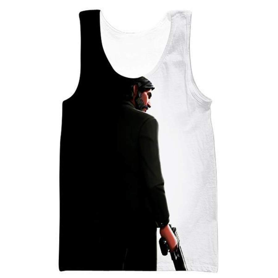 Black and White Reaper Tank Top -Fortnite Skins Apparel