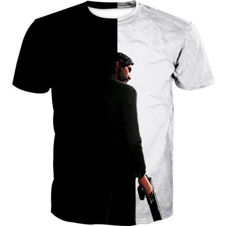 Black and White Reaper T-Shirt -Fortnite Skins Apparel