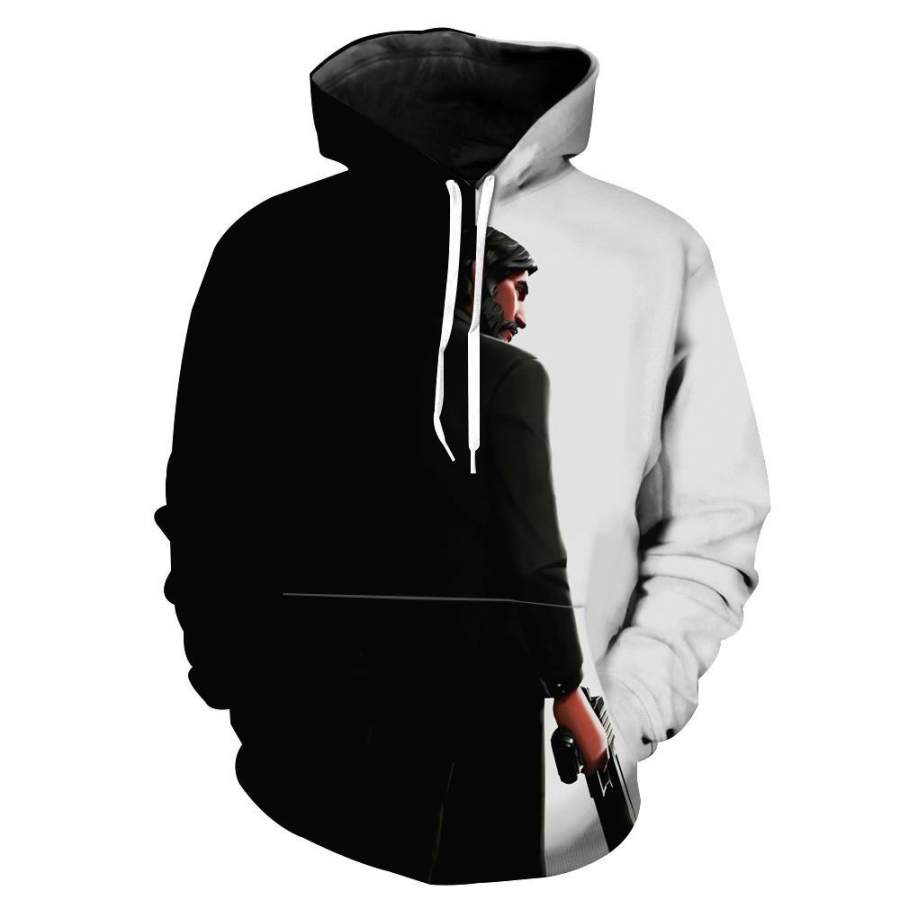 Black and White Reaper Hoodie -Fortnite Skins Apparel