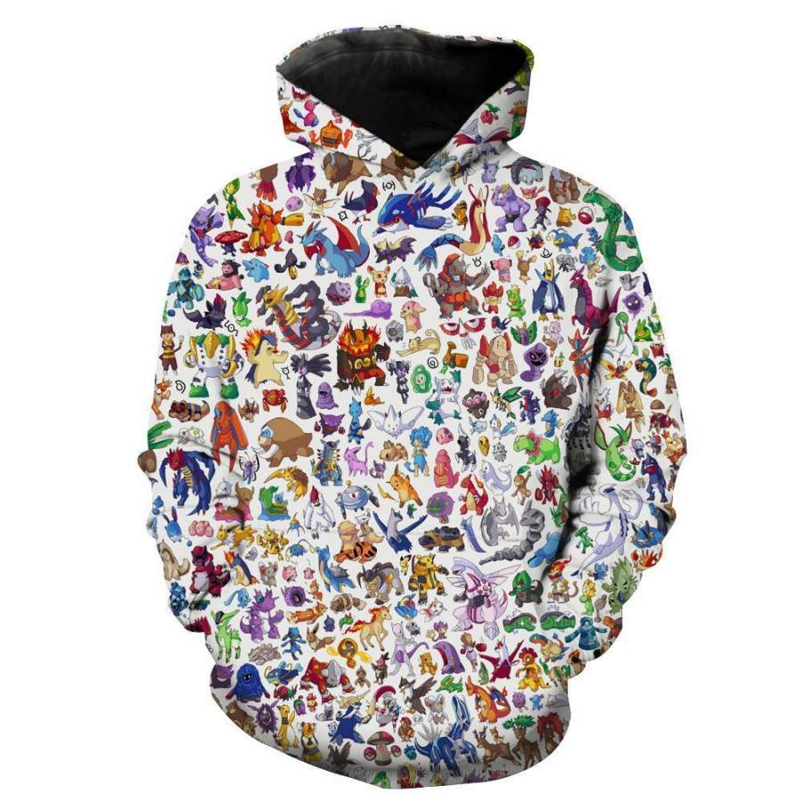 All Pokemon Hoodie – All the Pokemon Clothing