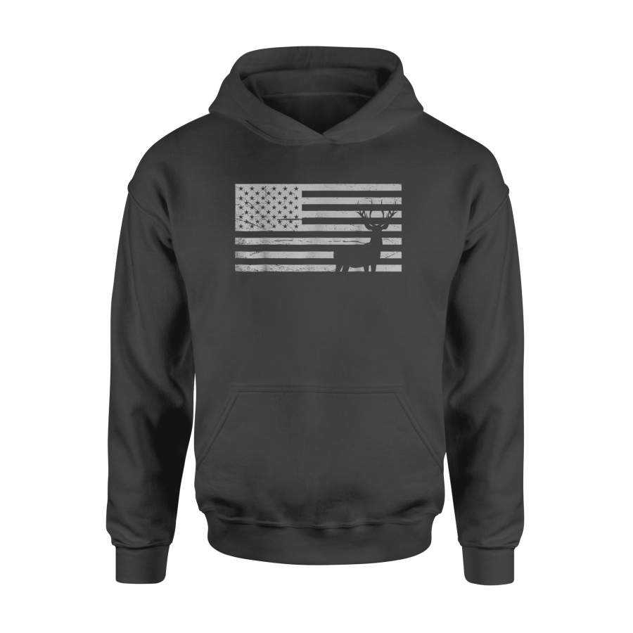 Deer Hunting And America Flag T Shirt Hunting Lover Gift – Standard Hoodie