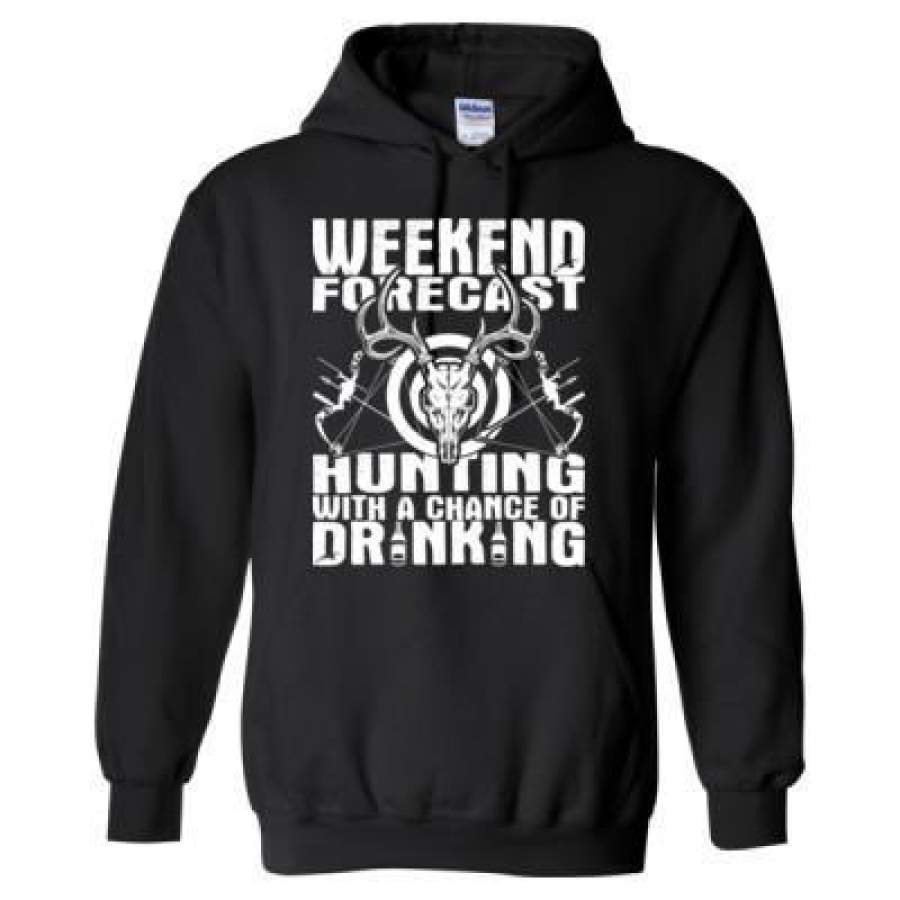 AGR Weekend Forecast Hunting With A Chance Of Drinking Bow – Heavy Blend? Hooded Sweatshirt