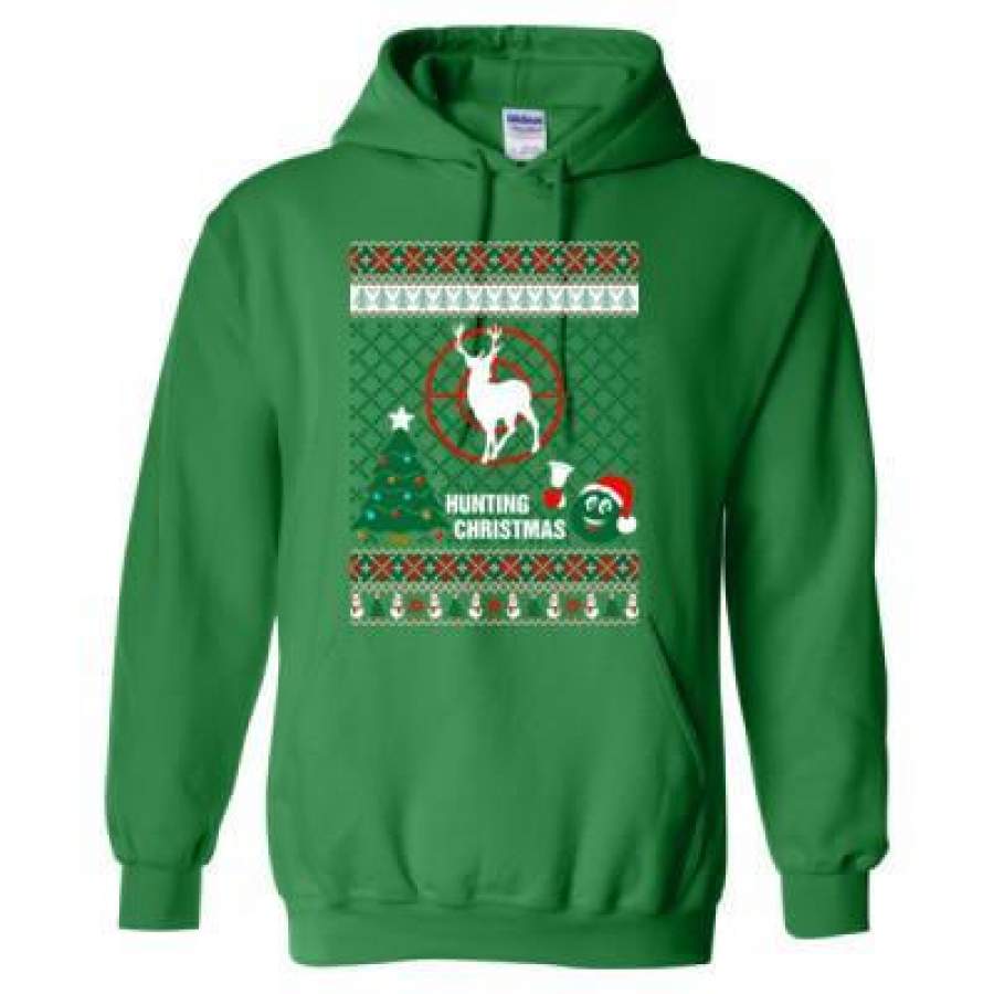 AGR Hunting Christmas Ugly Sweater Xmas – Heavy Blend? Hooded Sweatshirt