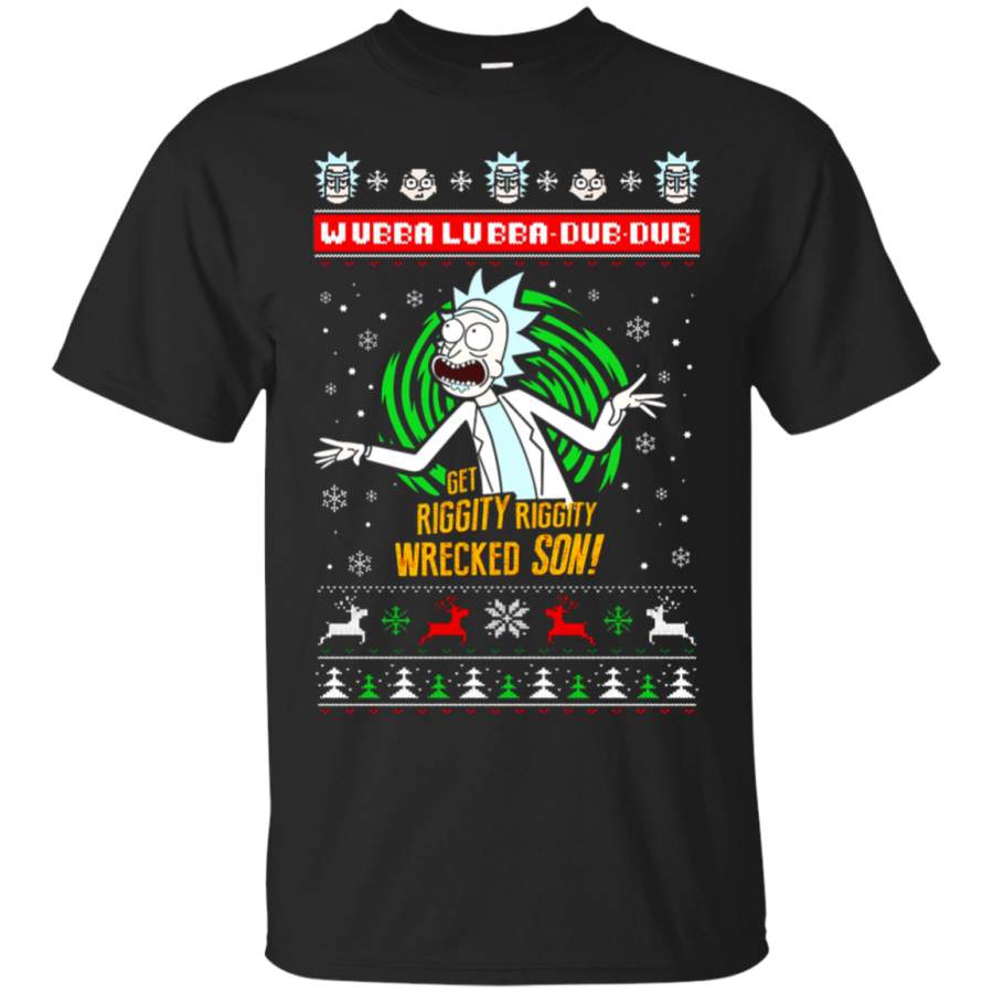 AGR Wubaba Lubba Dub Dub Get Christmas Wrecked Son Rick And Morty T-Shirt