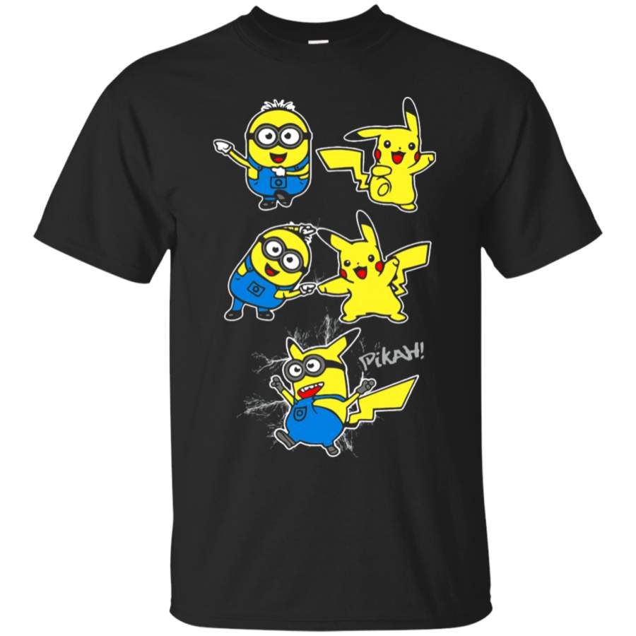 AGR Despicable Me Minions And Pikachu Pokemon Fusion T-Shirt