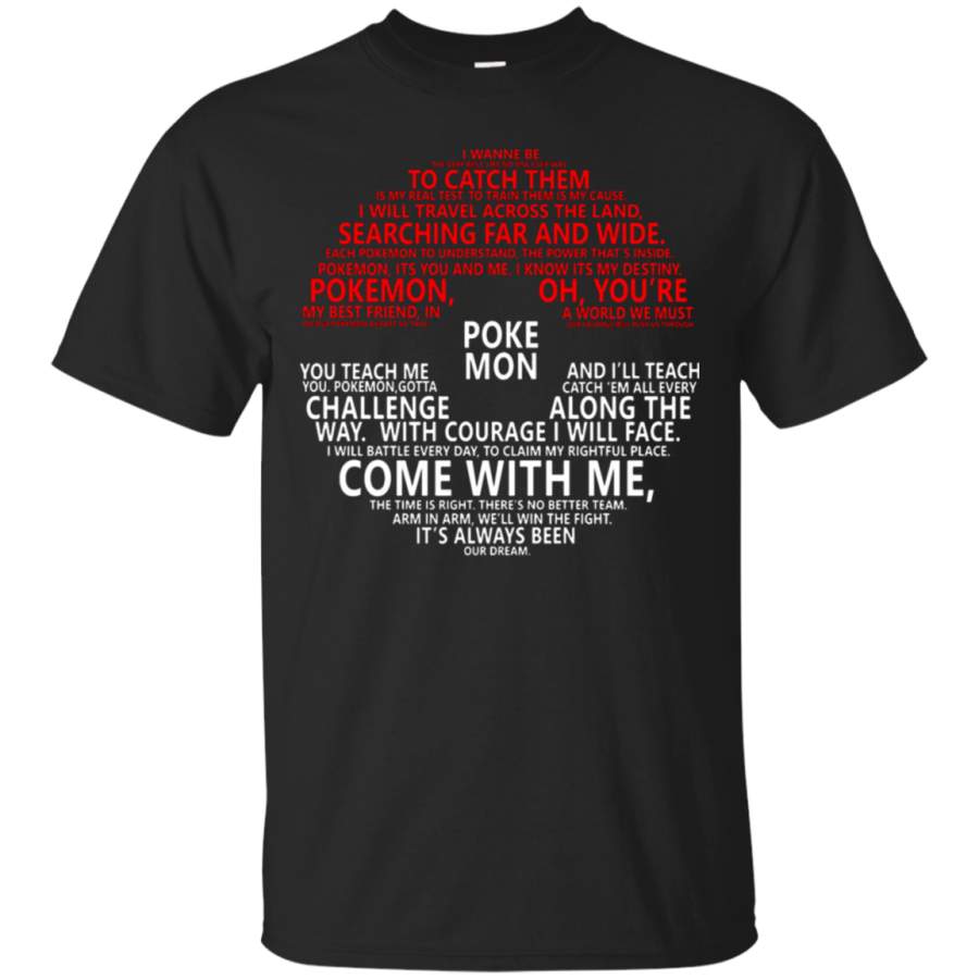 AGR Come With Me Catch Them All Pokemon T-Shirt