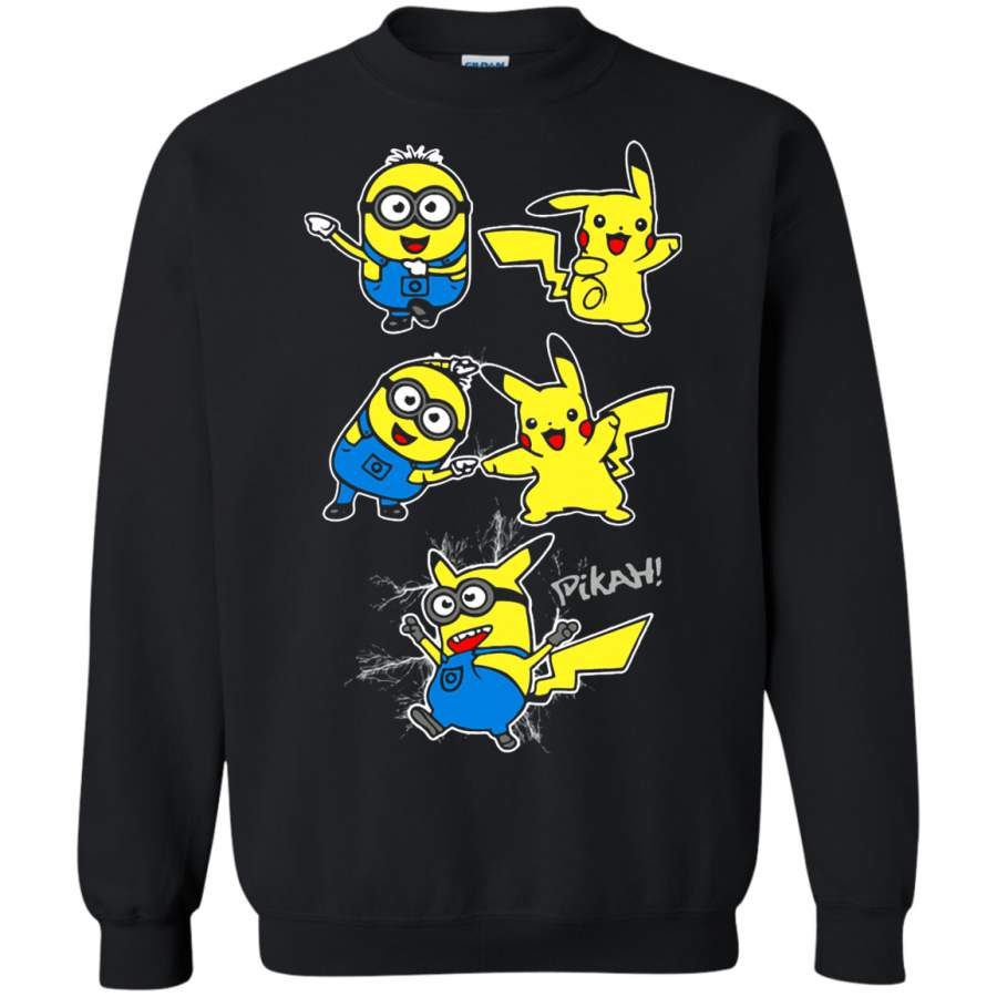 AGR Despicable Me Minions And Pikachu Pokemon Fusion Sweatshirt