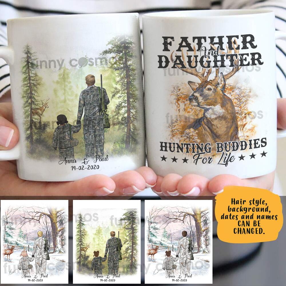 200116303ADS Father And Daughter hunting mug customized hair skin mug, personalized gift