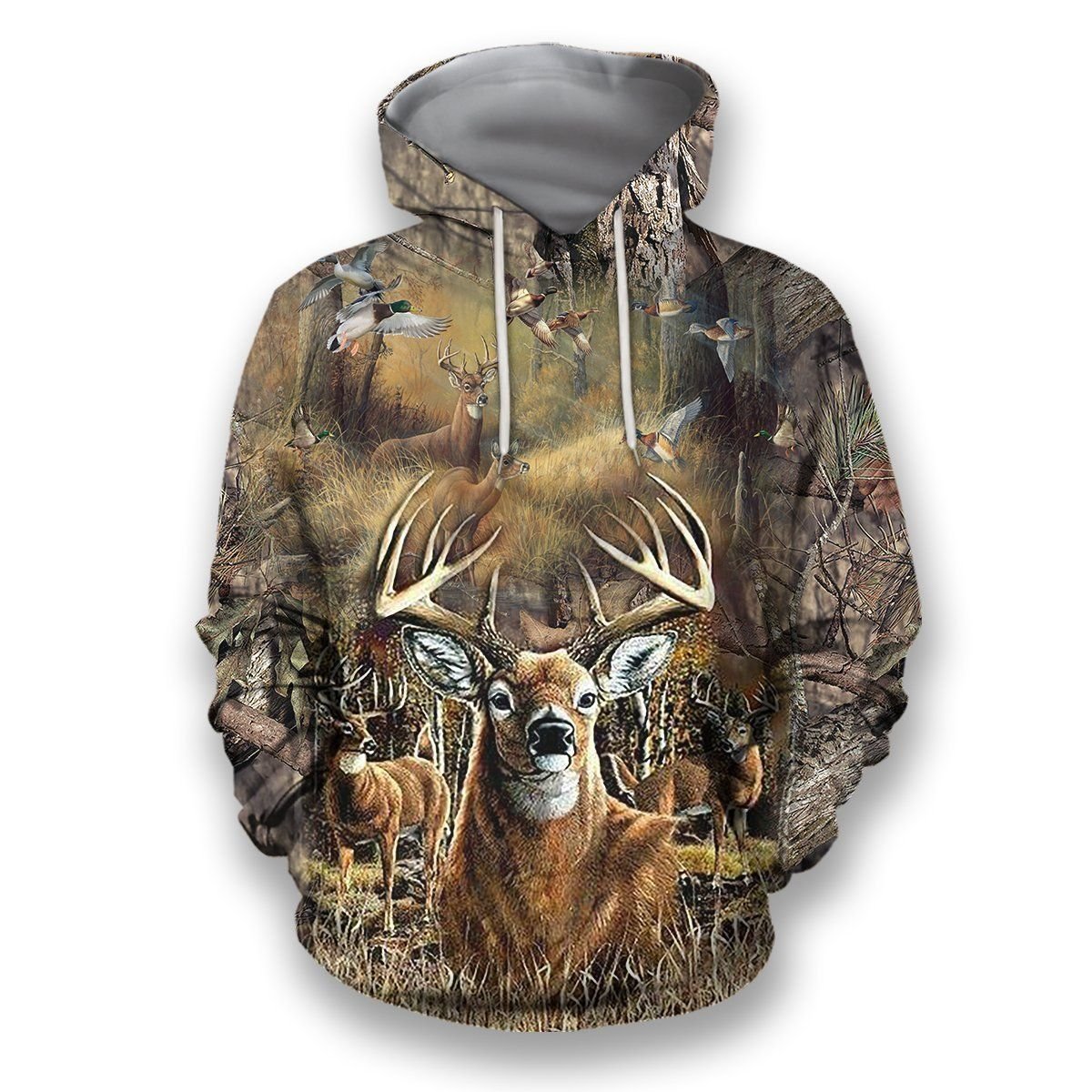 GGP20062401856 Hunter Hunting Lovers 3D All Over Printed Love Hunting Camo Hoodie