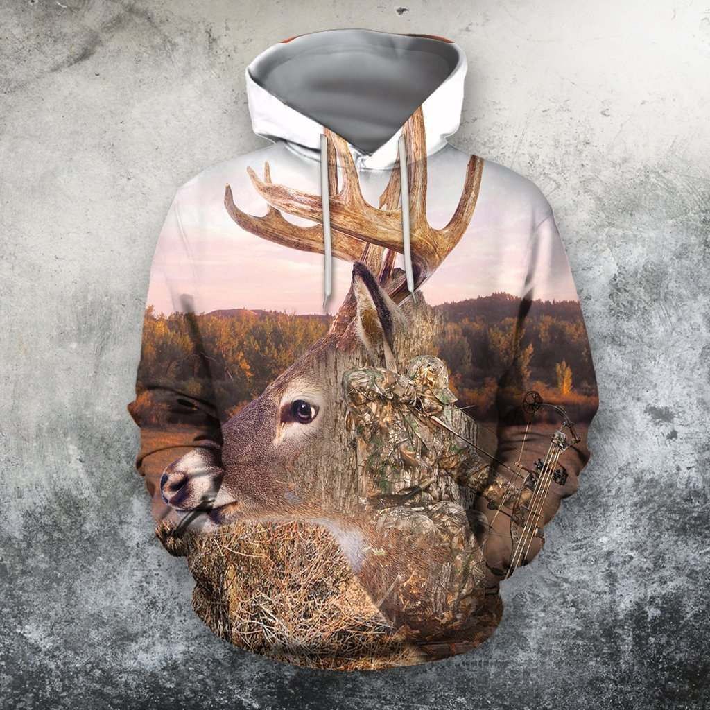 GGP20062400773 Hunter Hunting Lovers 3D All Over Print Camo Deer Hunter Hoodie