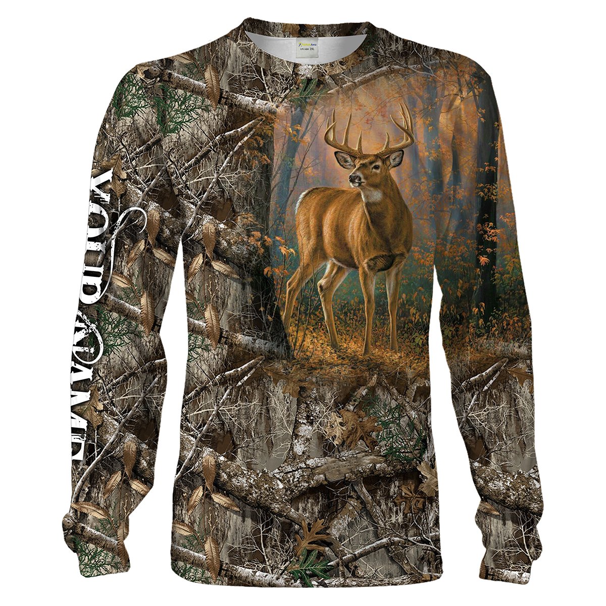 Deer hunting camo Custom Name 3D Full Printing camo hoodie, camo sweatshirt, long sleeves hunting apparel for Hunters Chipteeamz NQS1825