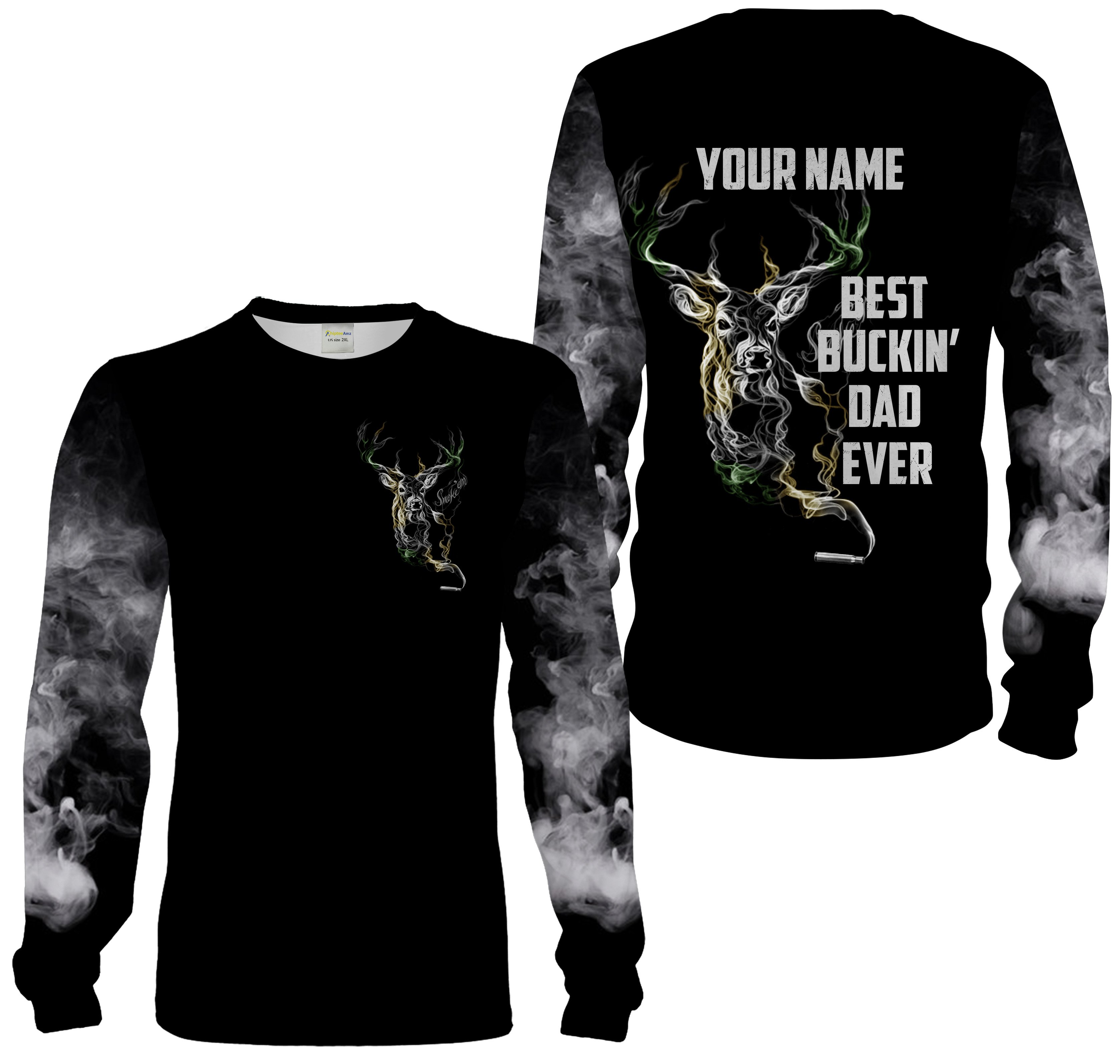 Deer Hunting Best Buckin’s Dad Ever Custom Name 3D All Over Printed Shirts – Father’s Day Gift Ideas Chipteeamz FSD1936