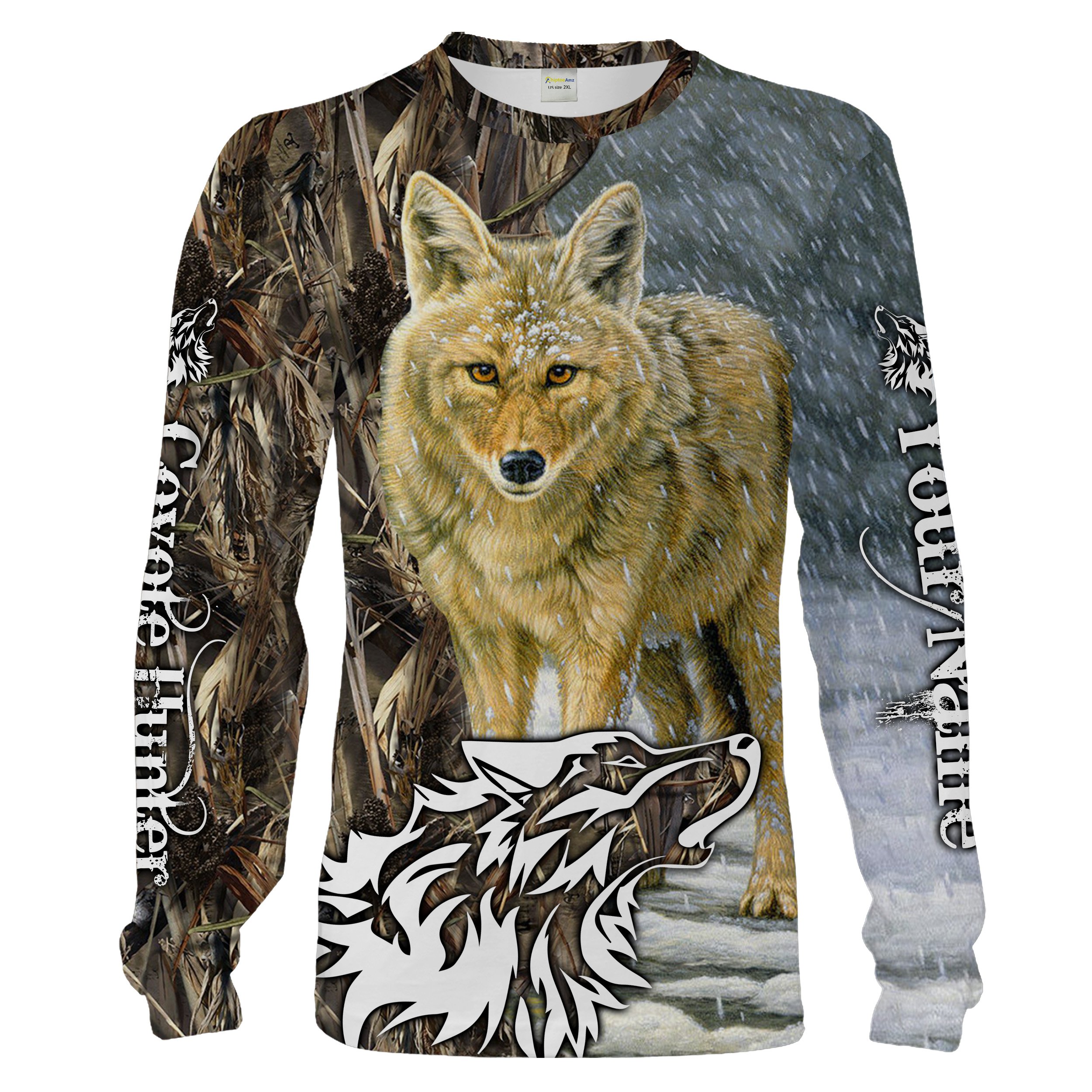 Coyote Predator Hunting Custom Name 3D All Over Printed Shirts, Long sleeves, Hoodie, Zip up hoodie, Sweatshirt Chipteeamz FSD1943