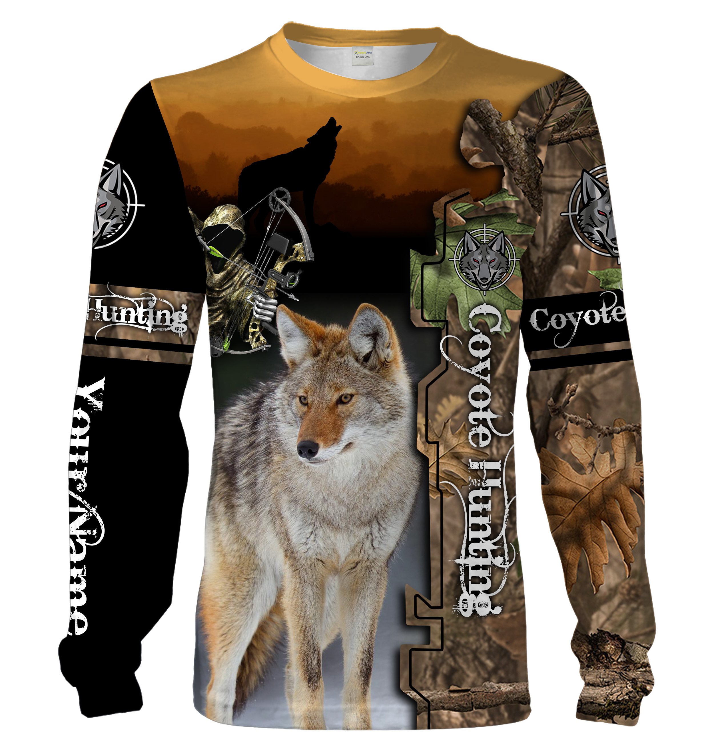 Coyote Hunting grim Reaper Customized Name 3D All Over Printed Shirts Personalized hunting gifts for Coyote Hunters Chipteeamz FSD1978