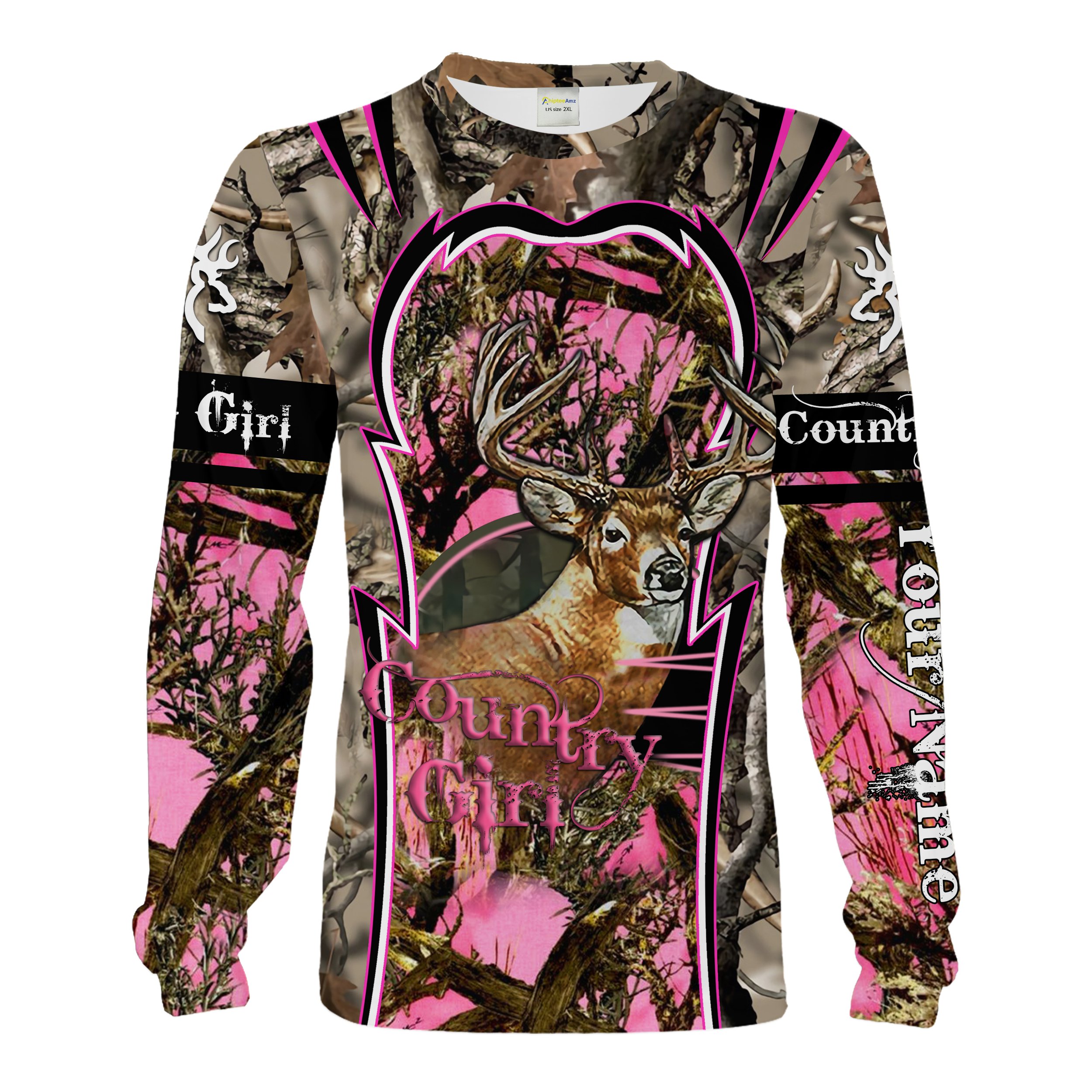 Country Girl Deer Hunting Camo Custom Name 3D All Over Printed Shirt For Girl Women Personalized Gifts Chipteeamz FSD1820