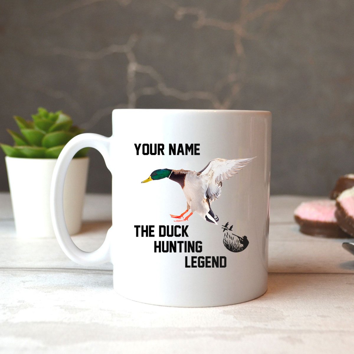 Duck hunting custom name Mug “The Duck Hunting Legend” Personalized hunting gift – FSD1016