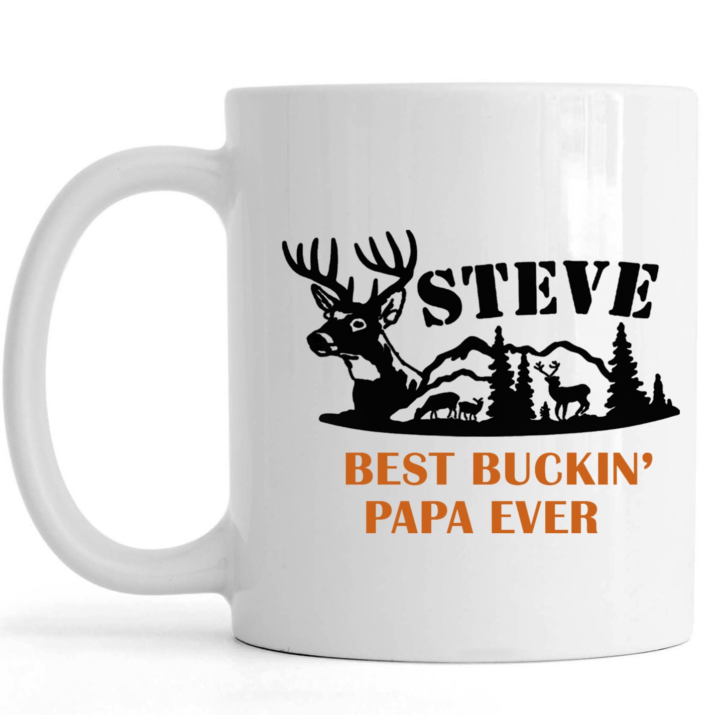 Best Buckin Papa| Custom Mug for Hunting Grandpa, Father’s Day Hunting Gift for Papa, Birthday, Christmas Gift | N618 ChipteeAmz