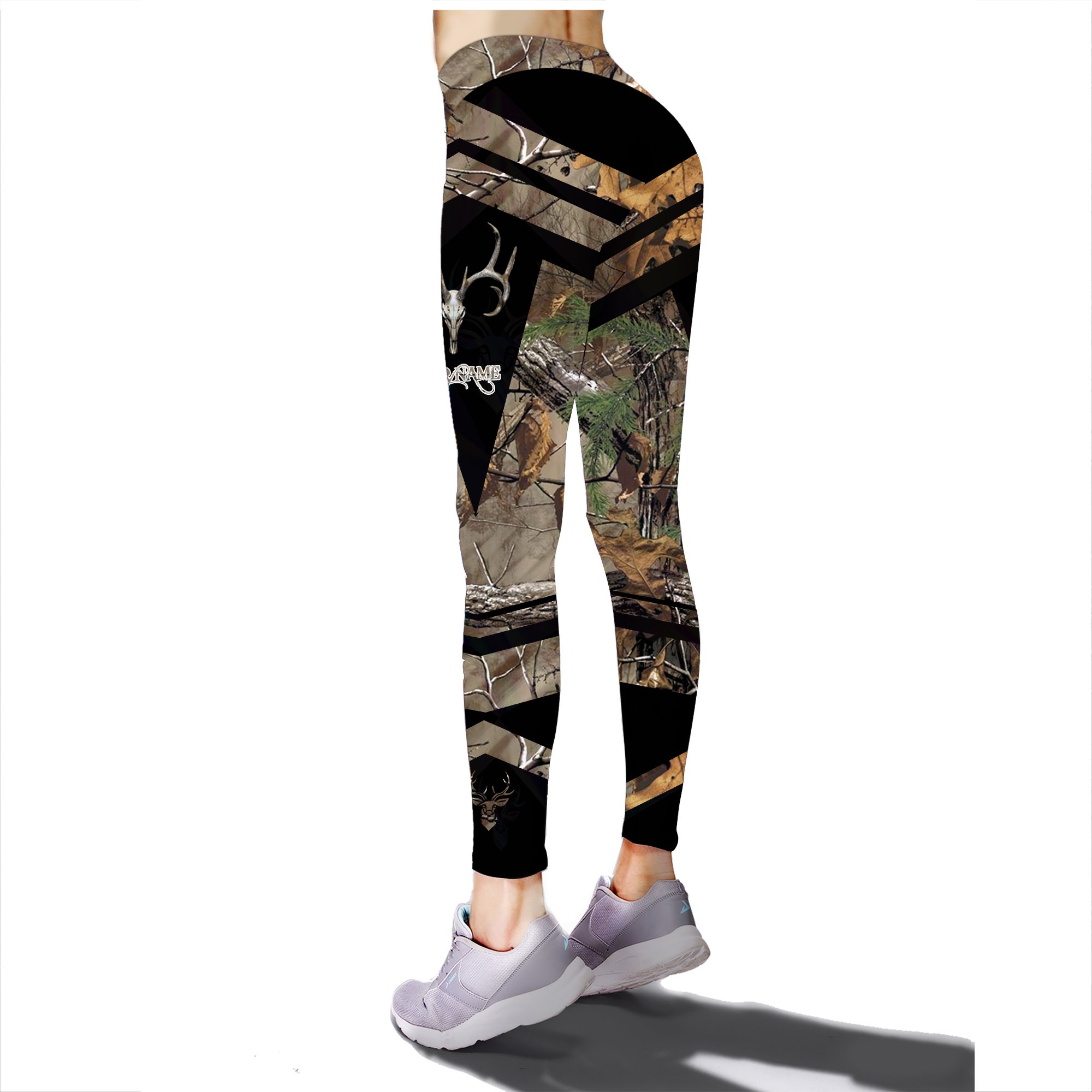 Beautiful Deer Hunting camo Custom name Leggings pant for Hunting Women, Deer Huntress – IPHW132