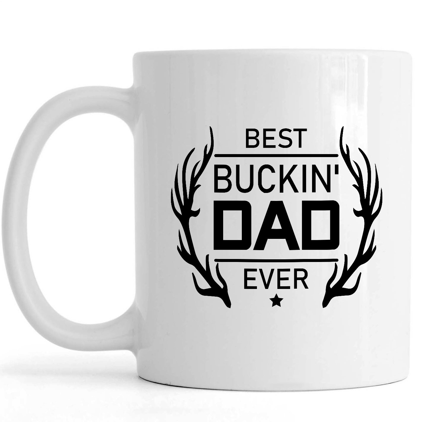 Best Buckin Dad Ever Mug| Hunting Dad Mug, Special Father’s Day Gift, Birthday, Christmas Gift for Deer Hunting Dad, Hunter| N923ChipteeAmz