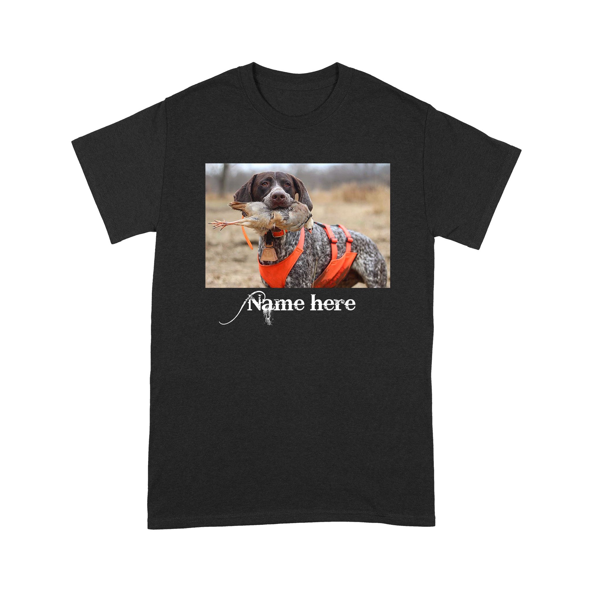 Custom German Shorthaired Pointer GSP Dog Hunting T Shirts, Personalized dog photo and dog name shirts – SPHW17