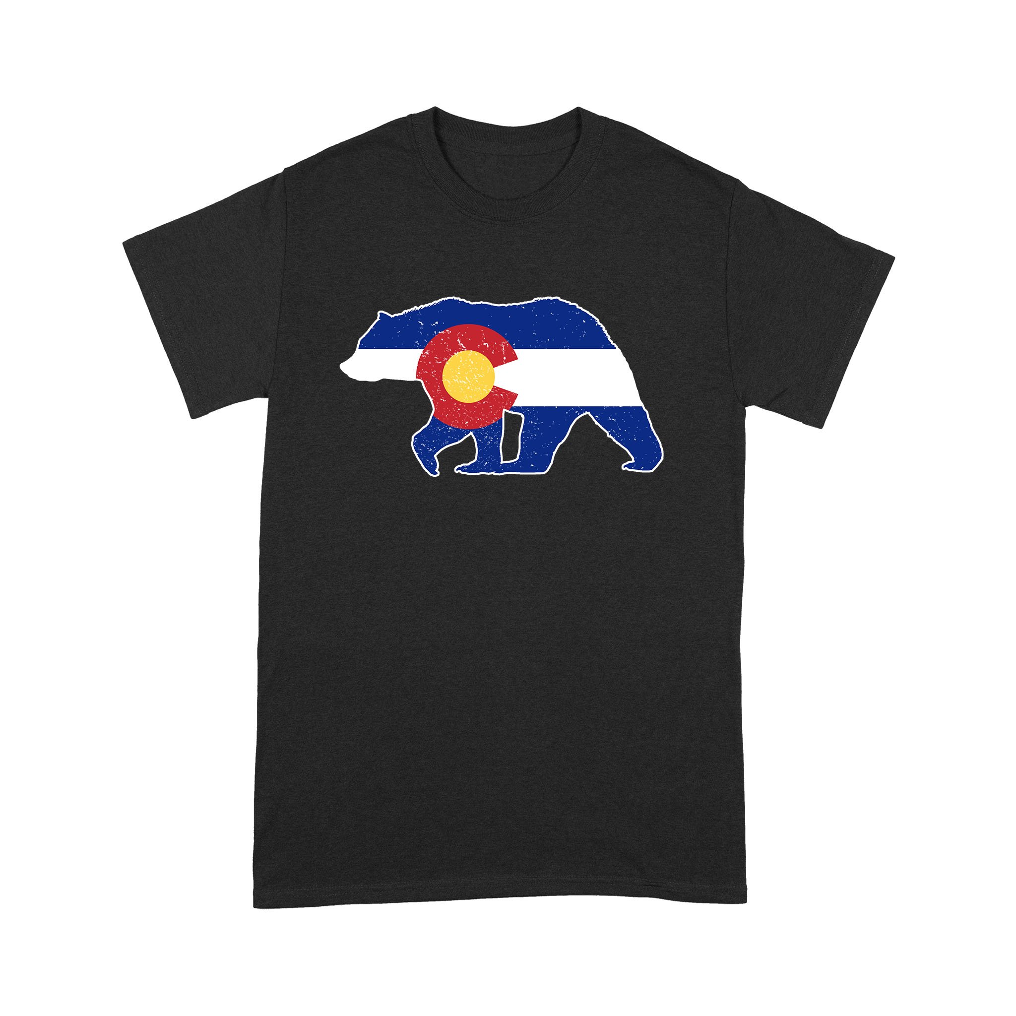 Colorado bear hunting T Shirts, CO State Flag Bear Hunter – NQSD233