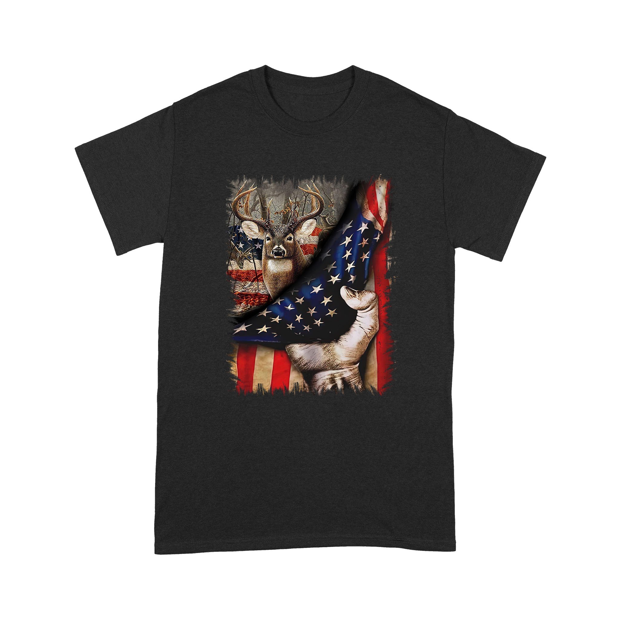 3D Deer Hunting American Flag T Shirts FFS – IPHW528