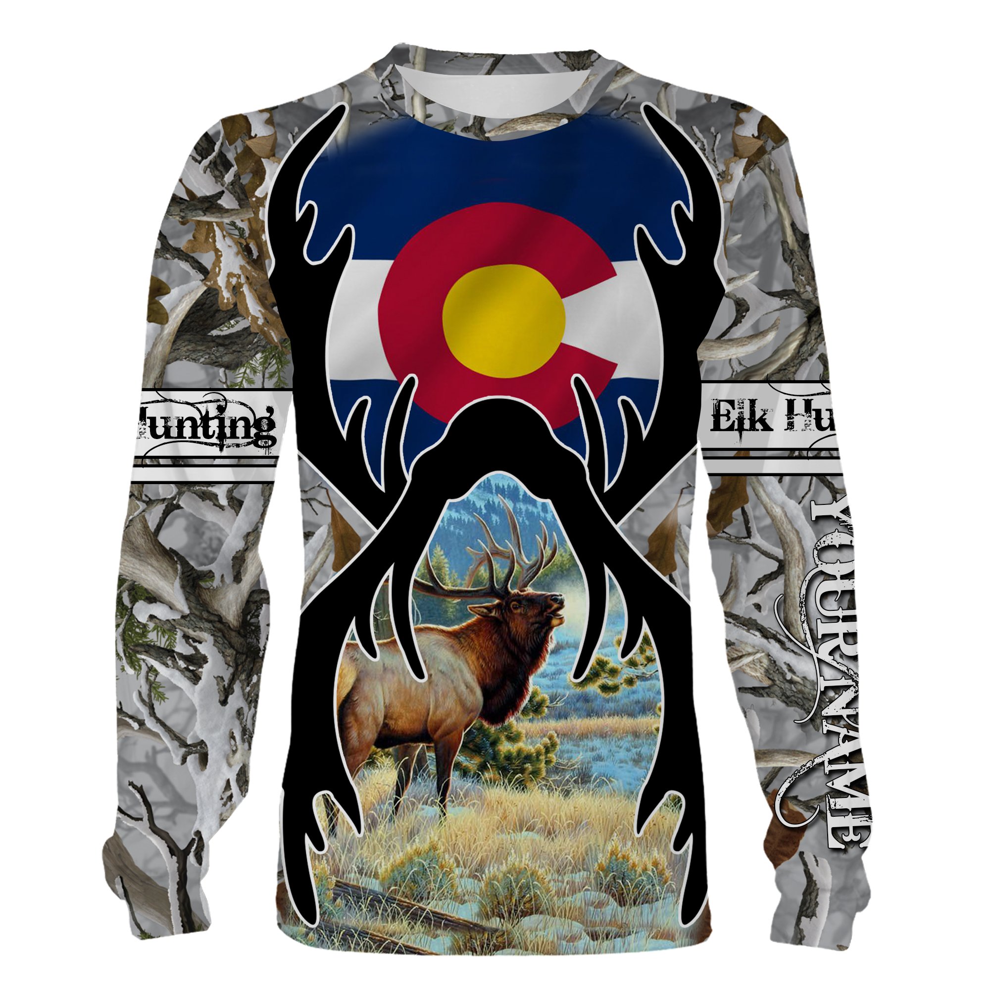 Colorado Elk hunting custom Name full printed Shirts, Hoodie, long sleeves Personalized hunting gifts for Elk hunter FSD1556