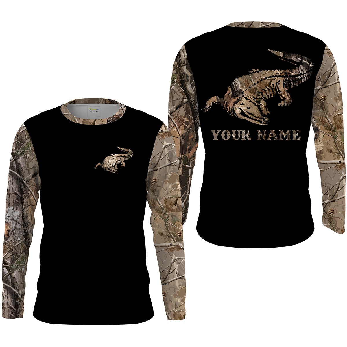 Alligator hunting Shirts gator hunter customize name UV protection quick dry Long sleeve, T-Shirt UPF30+ Chipteeamz FSD1723