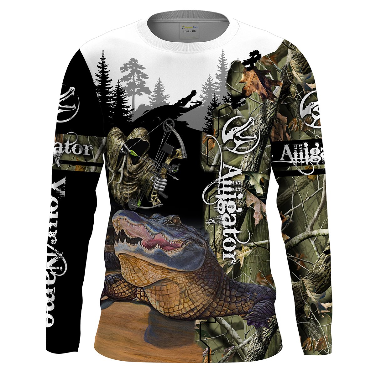 Alligator Hunting Grim reaper gator hunter Shirts customize name UV protection quick dry Long sleeve, T-Shirt UPF30+ Chipteeamz FSD1724