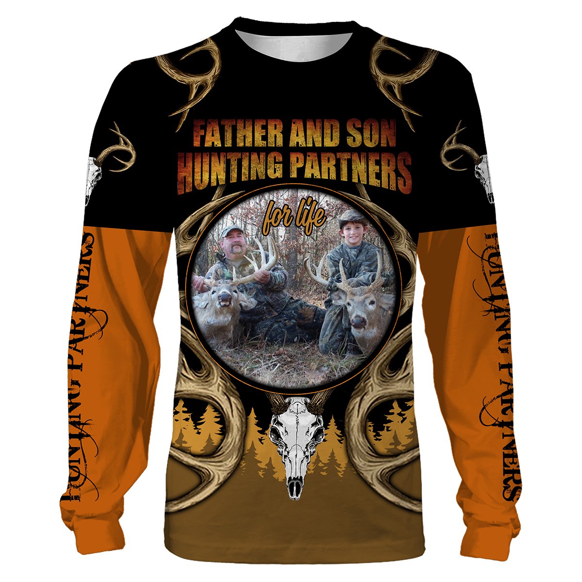 Father and Son Hunting Partners for life Custom photo All over print Shirts, personalized Hunting gifts – IPHW272