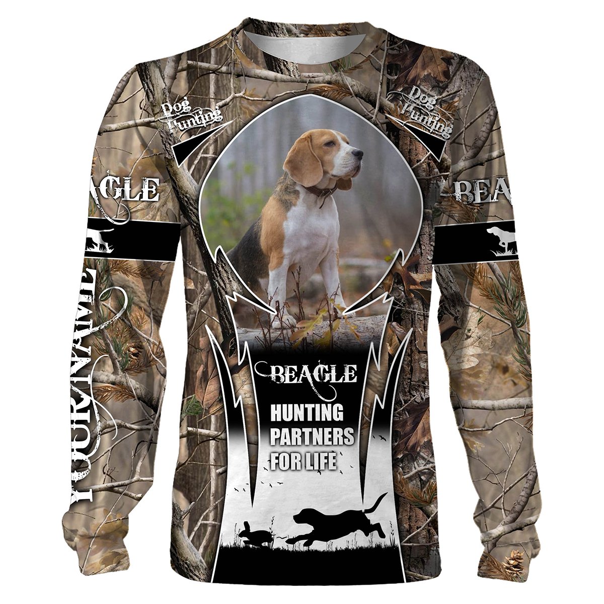 “Beagle – Hunting partners for life” rabbit hunting dog custom Name and Photo 3D All over print Shirts, Hoodie, Zip up hoodie – FSD1033