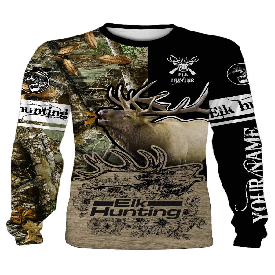 Best elk hunting custom name full printing shirts personalized gift – TATS3