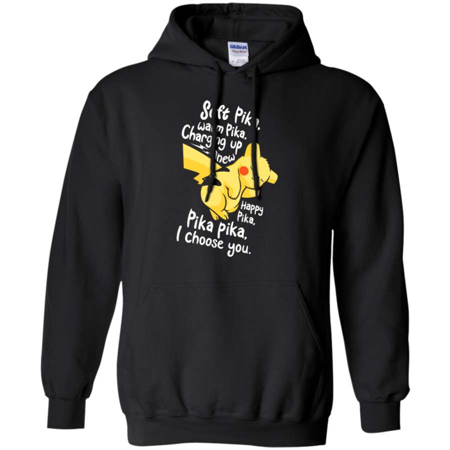 AGR Soft Pika, Warm Pika, Happy Pika, I Choose You Pikachu Pokemon Hoodie