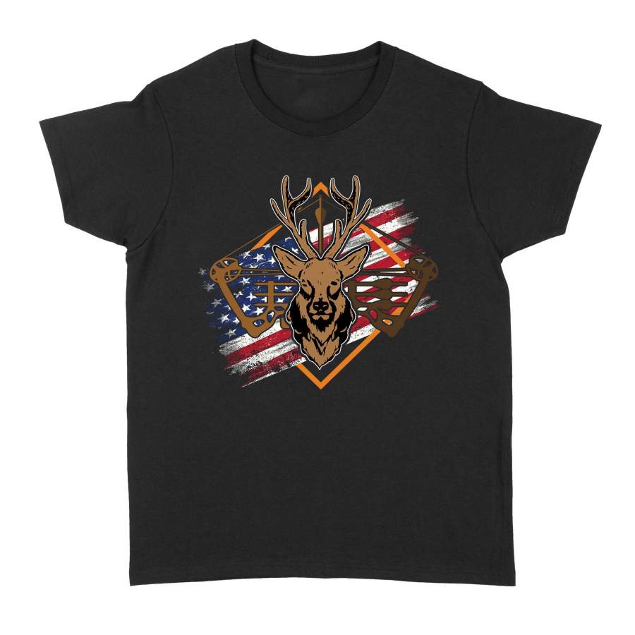 Deer Bow Hunting US flag Women’s T-shirt – Gift for Deer hunter – FSD870