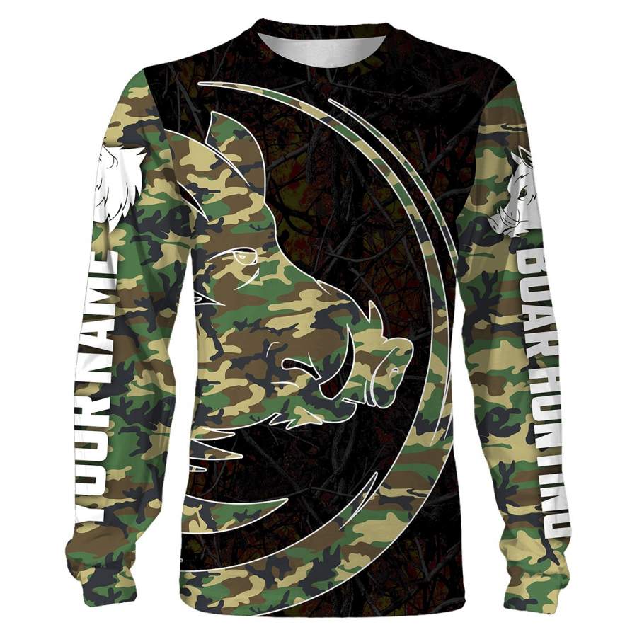 Boar Hunting Camo Custom All over print Shirts – personalized camo shirts for Hunting lovers – IPH2547