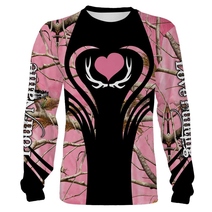 Beautiful Country girl Deer Hunting girls Pink camo Custom All over print shirts – IPH2478