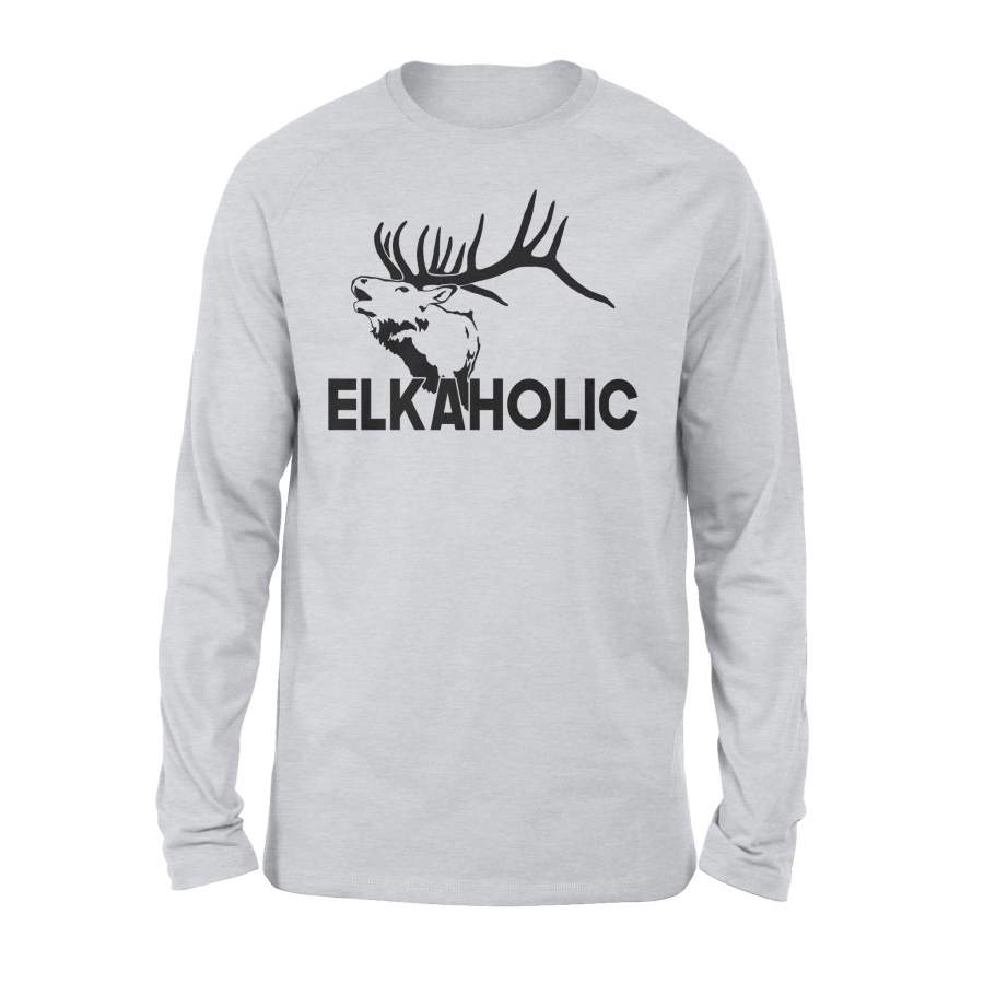 Elkaholic Standard Long sleeve Hunting gift idea for Elk hunter – FDS624