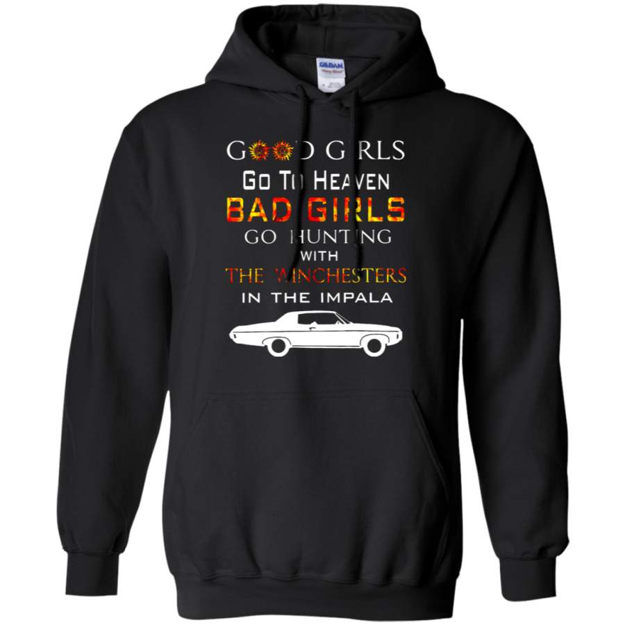 AGR Good Girl Go To Heaven Bad Girls Go Hunting Supernatural Hoodie