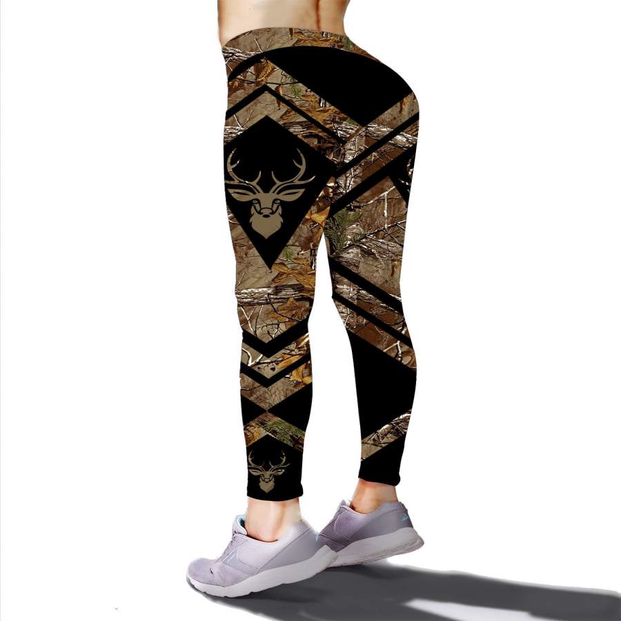 Beautiful country girl deer hunting camo leggings personalized gift – NQS964