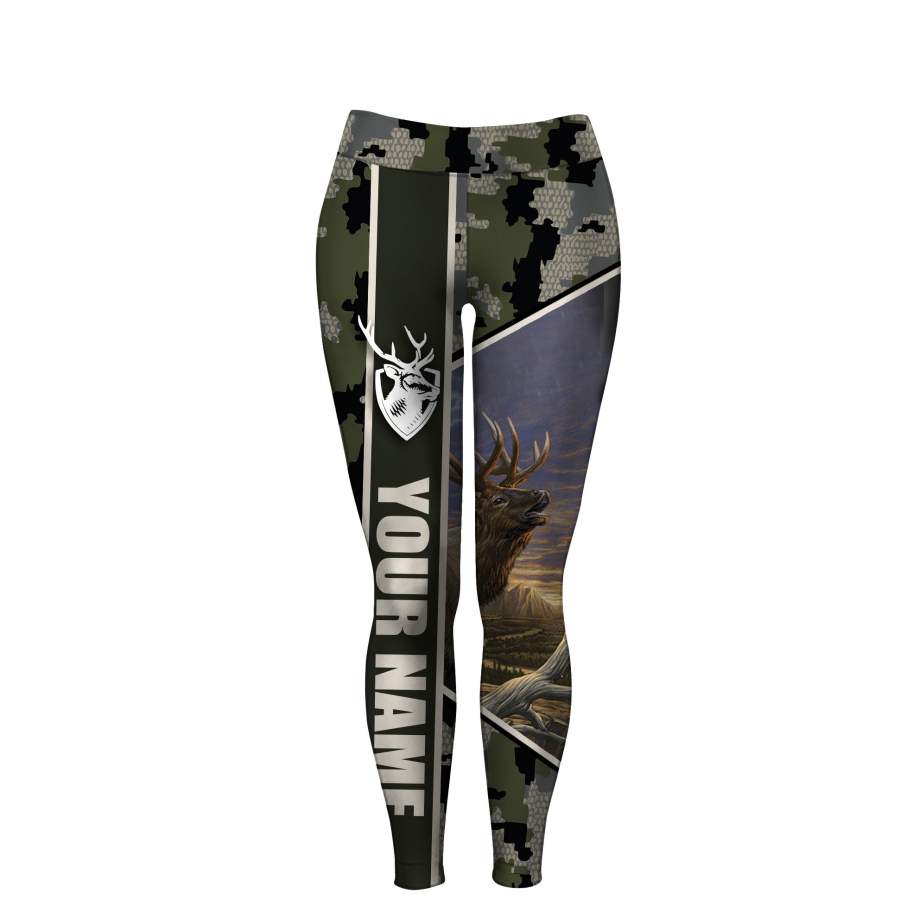 Best Elk hunting camo customize name pants, leggings personalized gift – NQS892