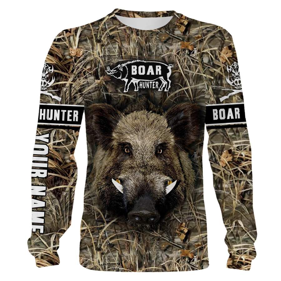 Boar hunting custom Name 3D All over print T-shirt, Hoodie, Sweatshirt, Long sleeves – FSD456