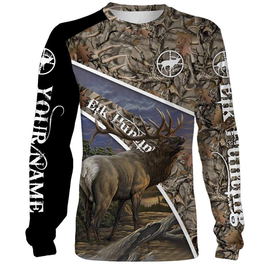 Elk hunting shirts, face shield custom Name 3D All over printing – Personalized hunting gifts – FSD403