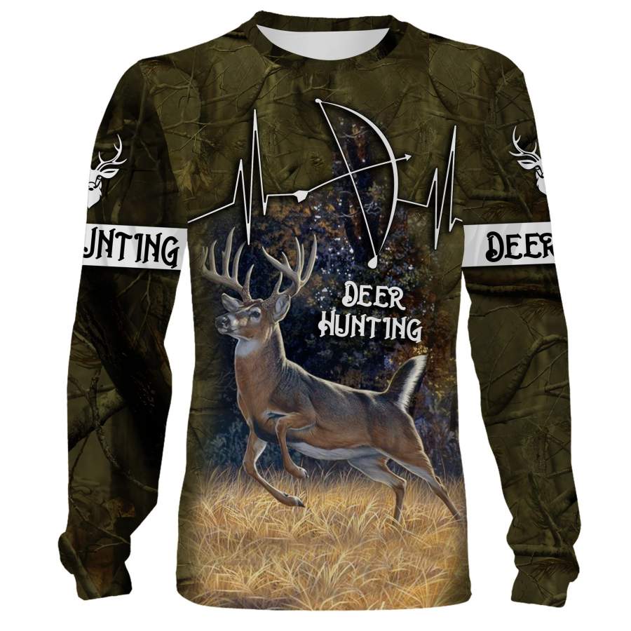 Best Deer hunting Custom Name 3D All over print Shirts, Face shield – Personalized hunting gifts – FSD392