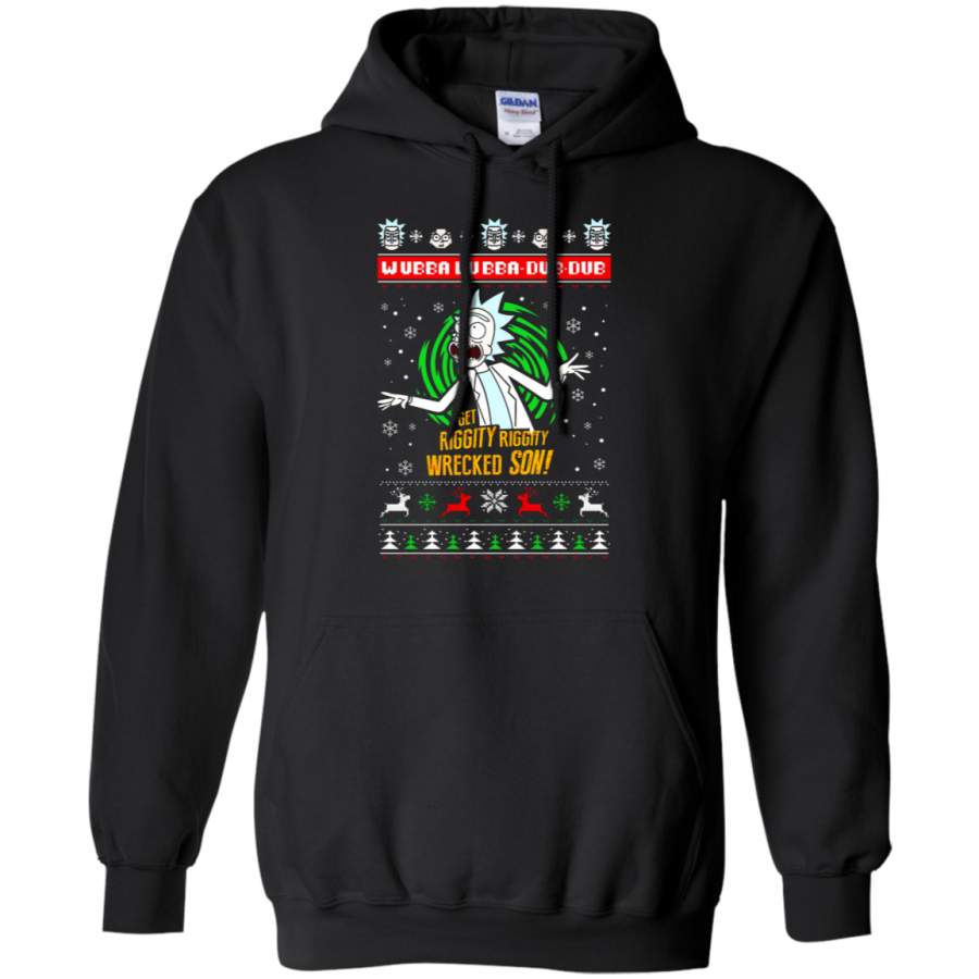 AGR Wubaba Lubba Dub Dub Get Christmas Wrecked Son Rick And Morty Hoodie